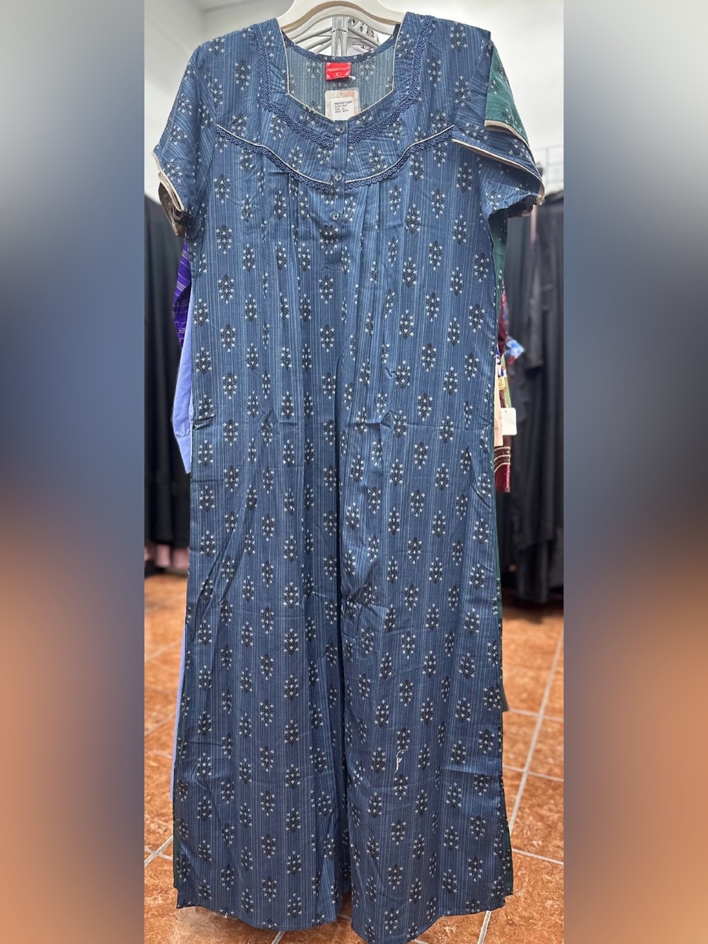Cotton Blend Women’s Ladies Indian Nightie Night Gown Maxi Dress Sleep Wear
